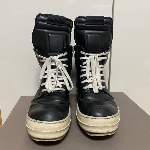 릭오웬스 지오바스켓 검정 박스 끈 O (정품) 네고가능해요:)