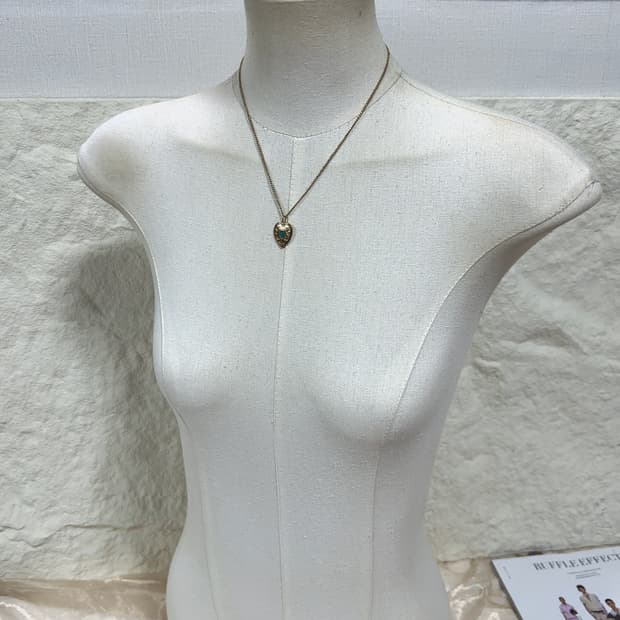 빈티지 하트 쿠바체인 목걸이