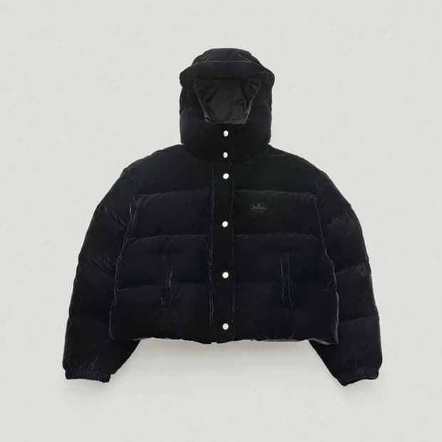 더바넷 벨벳 구스다운 푸퍼 패딩