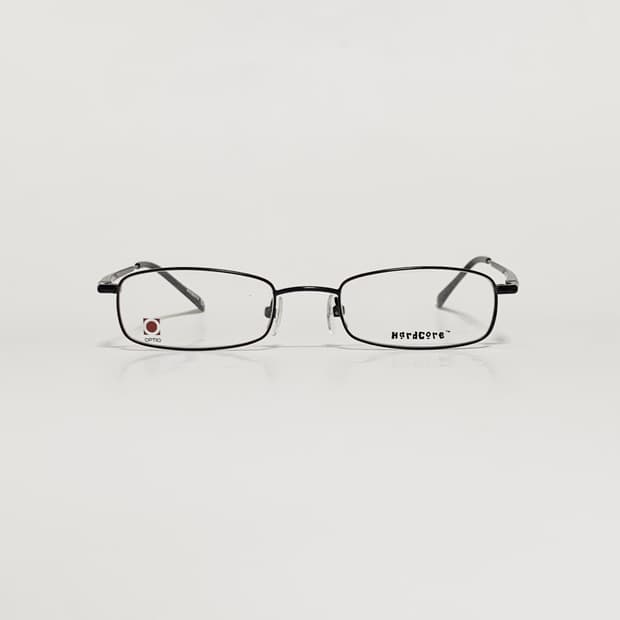 924 데드스탁 빈티지안경 경량 블랙 사각 안경 스몰 미니멀 메탈 프레임