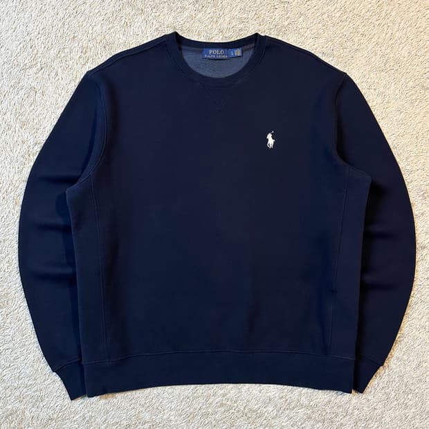 폴로 랄프로렌 신형 화이트포니 플리스 맨투맨 다크네이비