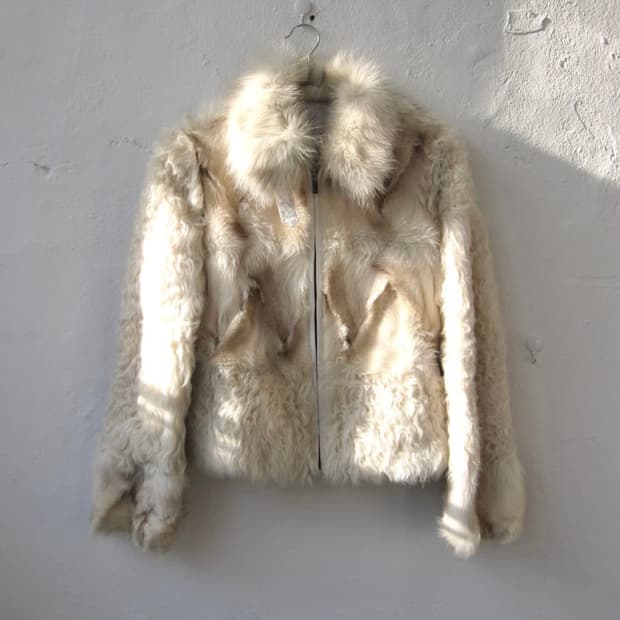 리얼 폭스퍼 양털 양가죽 퍼자켓