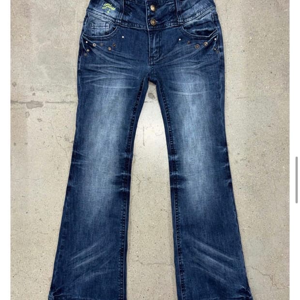 스컬프터 DIY boots cut denim mid blue 부츠컷 