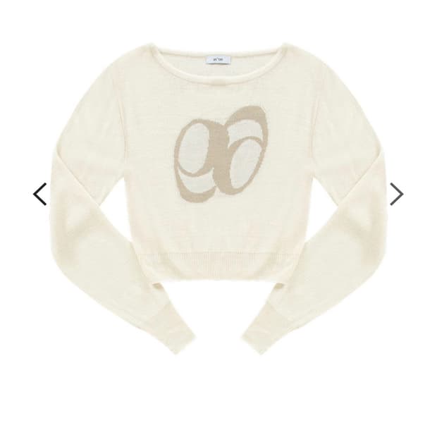 애즈온 보트넥 니트 아이보리