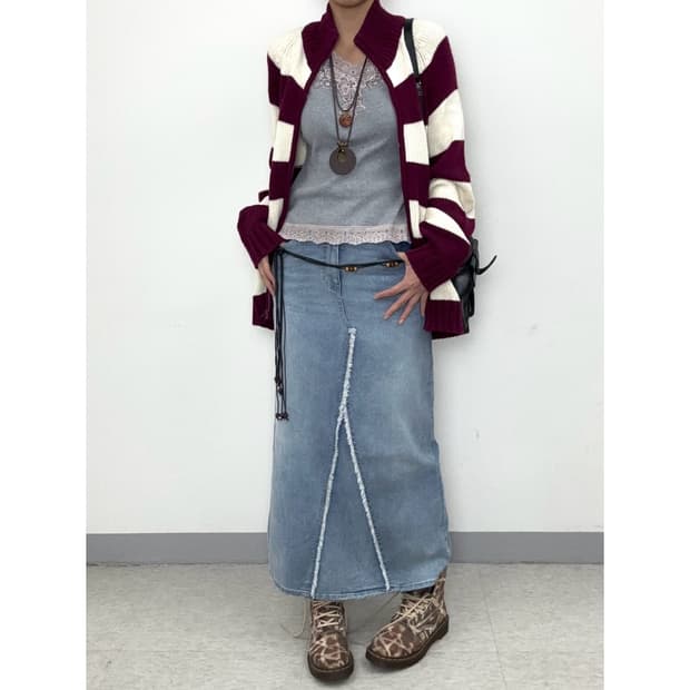 빈티지 데님 스커트