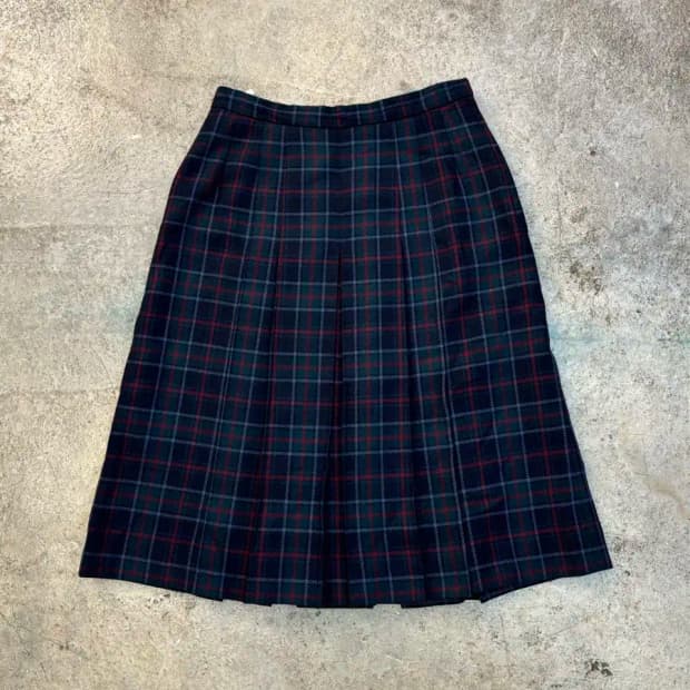 닥스 울 체크 스커트