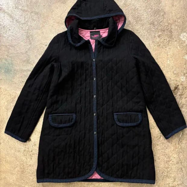 레이빔즈 퀼팅 후드 자켓 ray beams