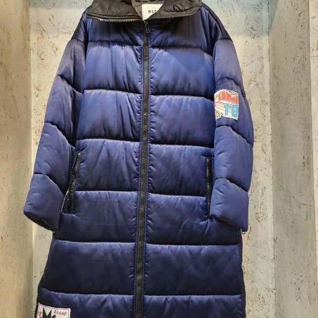 MSG엠에스지엠 네이비 롱 패딩