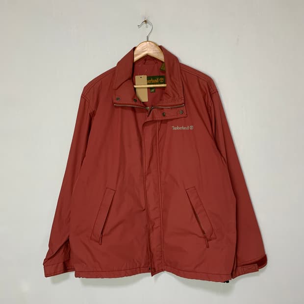 팀버랜드 레드 브라운 바람막이 자켓 빈티지 M