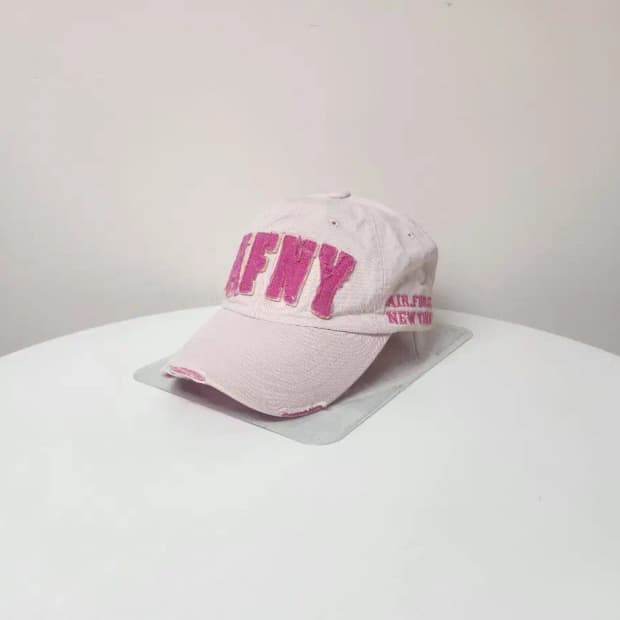 모자)AFNY 핑크 빈티지 모자
