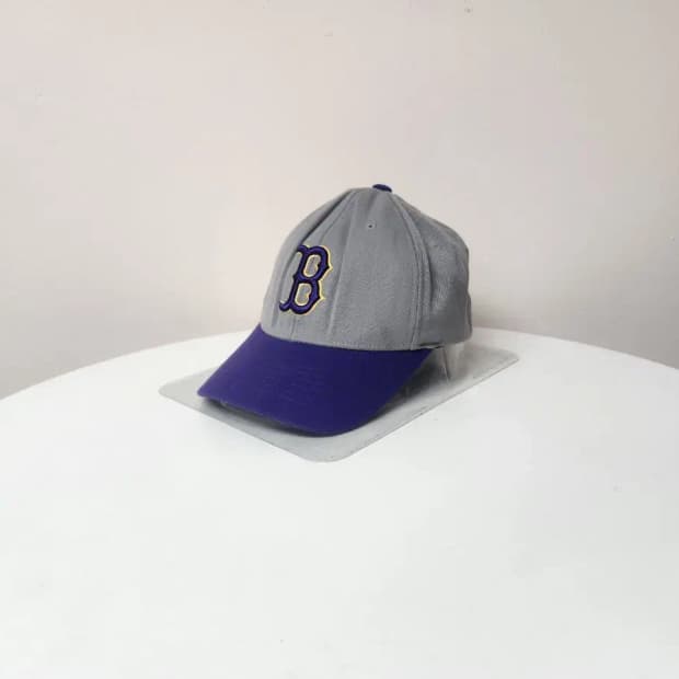 모자)MLB 엠엘비 B로고 배색 뒷밴딩 모자 XS-S