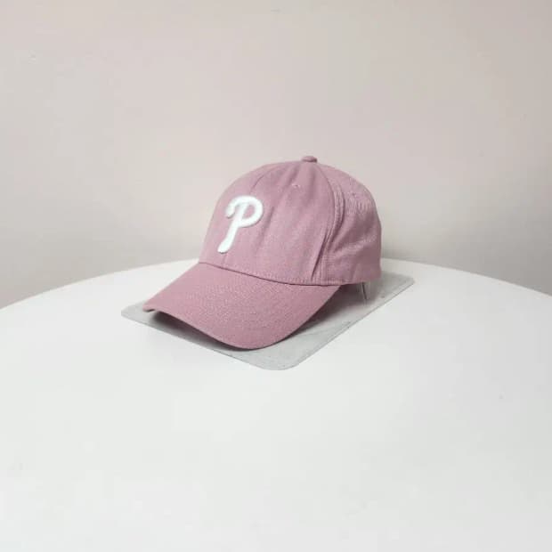 모자)MLB 엠엘비 P로고 핑크 모자