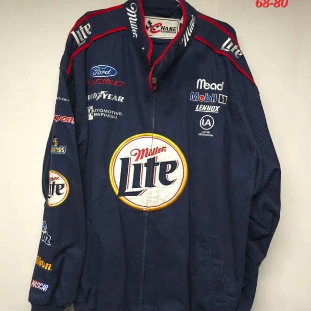 밀러 라이트와 러스티 월리스 나스카 레이싱 자켓