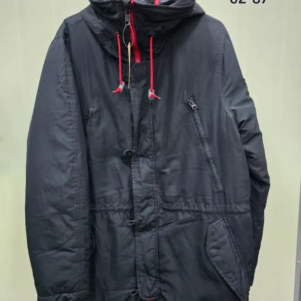 조던 블랙 야상 M 후드 탈부착 가능,실측62-87