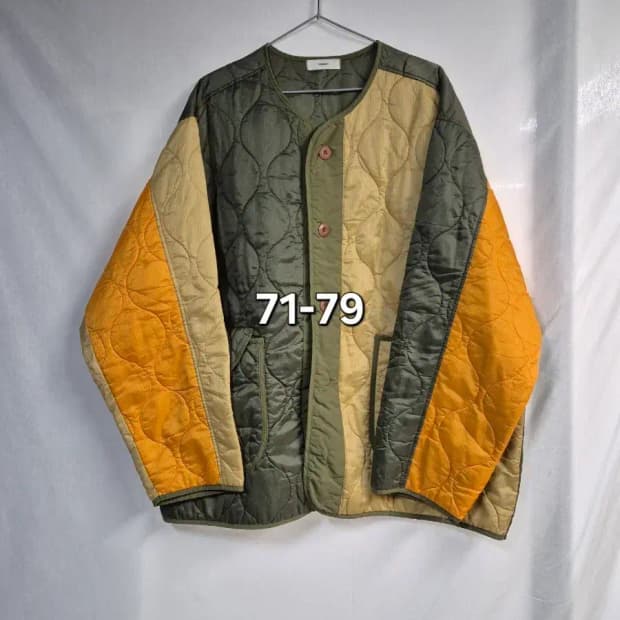 배색 누빔 깔깔이 71-79