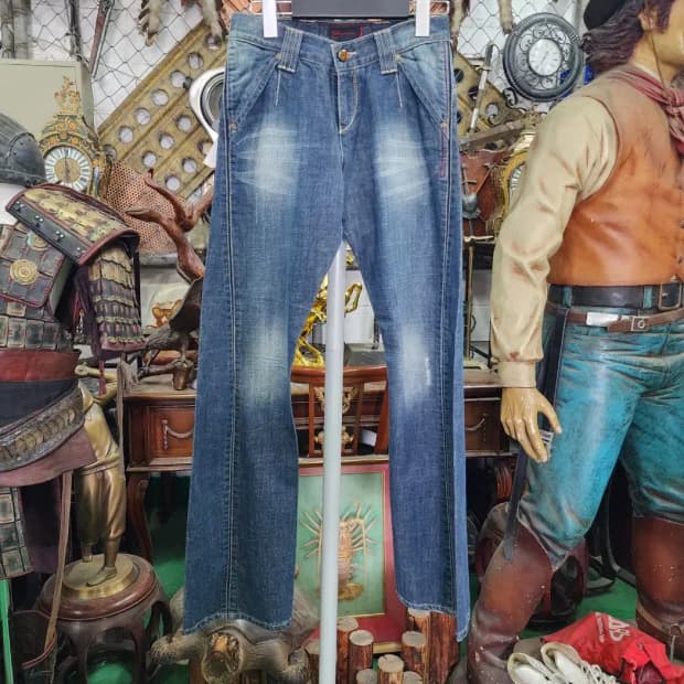 [Levis] 리바이스 엔지니어드진 여성 구제 부츠컷 청바지 w67/86