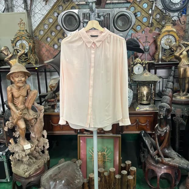 시슬리(Sisley) 시스루 블라우스