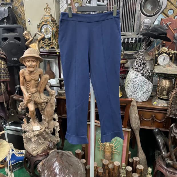 MSGM  네이비 블루 팬츠