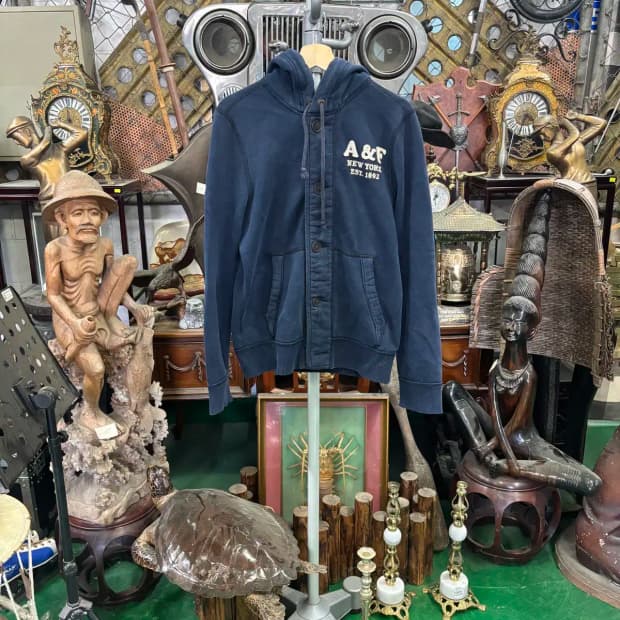 아베크롬비 버튼 후드집업