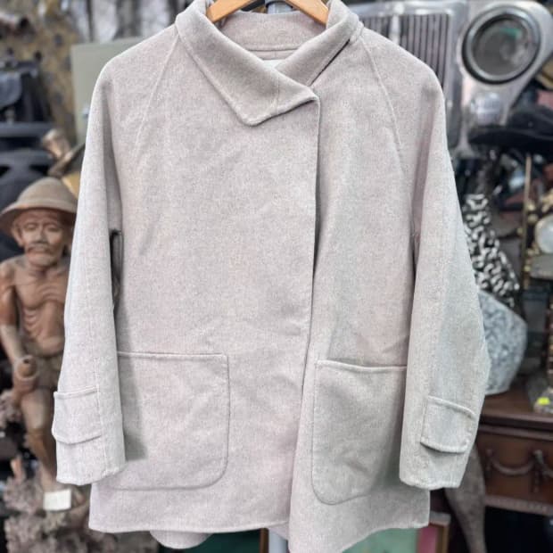 쉬즈미스 SHESMISS 울자켓 캐시미어 아이보리 싱글 코트