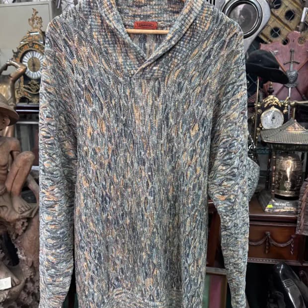 미쏘니 MISSONI 물결무늬 패턴 니트