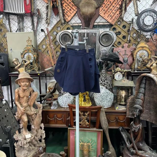 마인 사이드 펀칭 치마 반바지