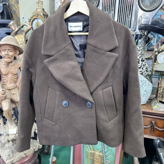 칼라거펠트 (Karl Lagerfeld) 캐시미어 여성용 반코트 (66)