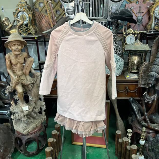 오즈세컨 플레어 기모 원피스