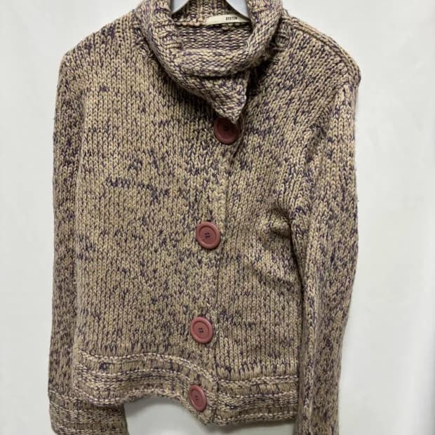 시스템 보카시 하이넥 니트 가디건