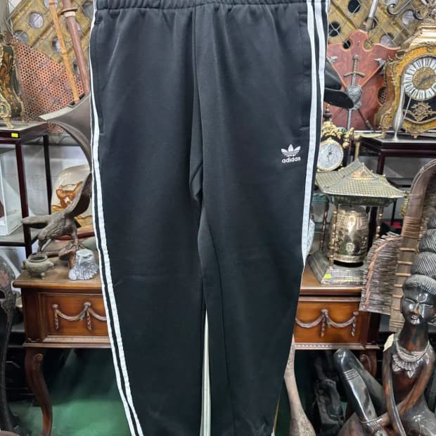 아디다스 불꽃 마크  발목 시보리 츄리닝 팬츠