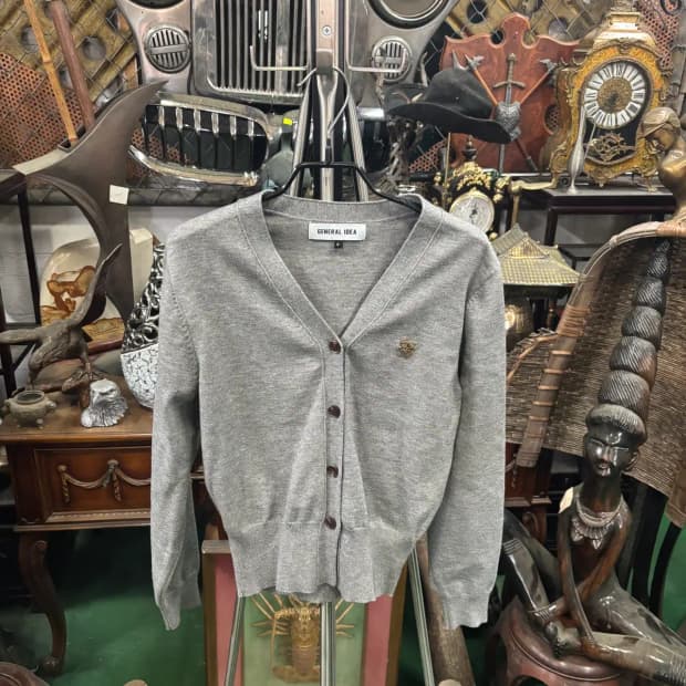 제너럴아이디어(GENERAL IDEA)GNRL 에센셜 그레이 가디건 S