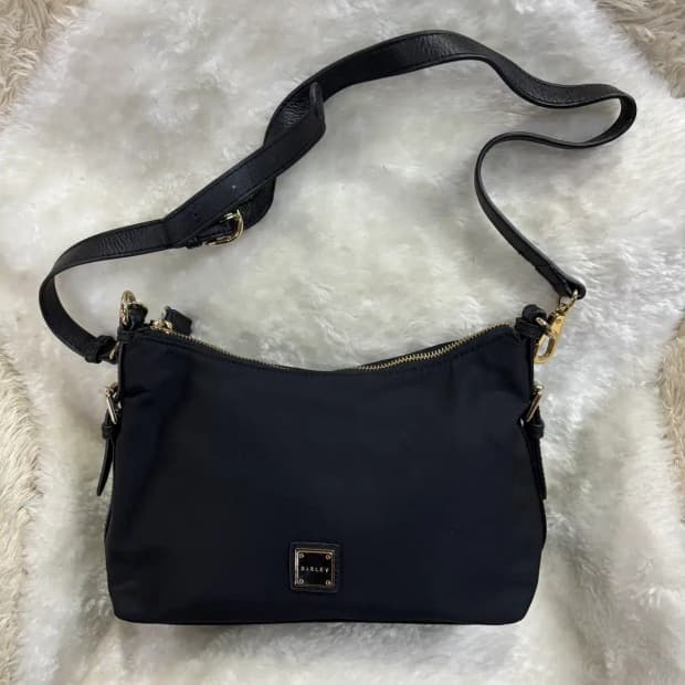 시슬리 블랙 나일론 숄더백 크로스백 가방