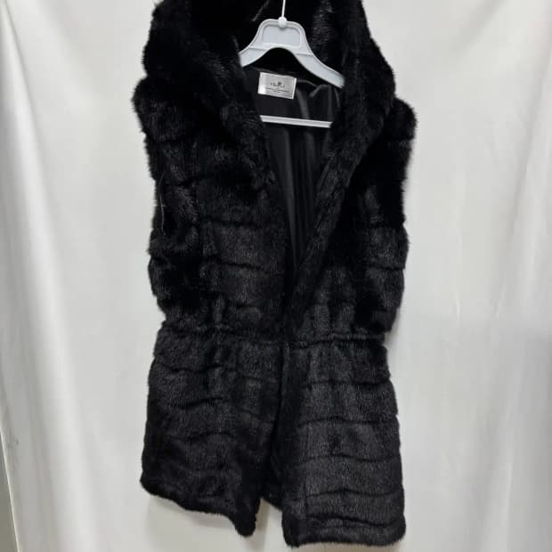 티앤걸 인조퍼 허리 조임 후드 베스트 조끼