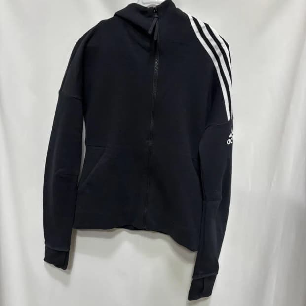 아디다스 W ZNE 풀집 후드집업 자켓 블랙 M