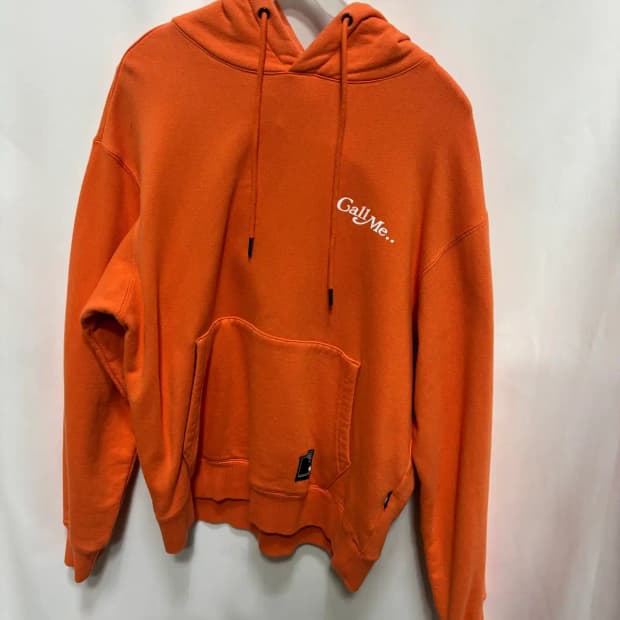 마르니 인터내셔널 오렌지 후드 맨투맨