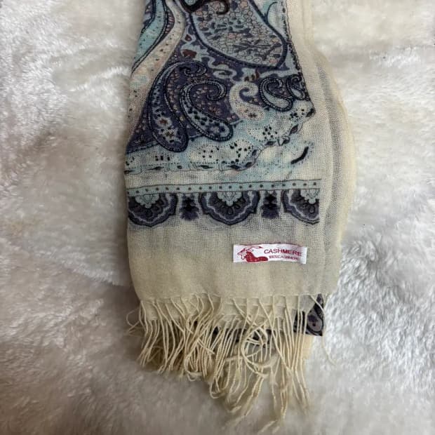 페이즐리 패턴 캐시미어 목도리 머플러
