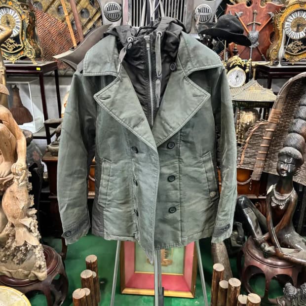 디젤(DIESEL)카키색 야상 빈티지 재킷 점퍼