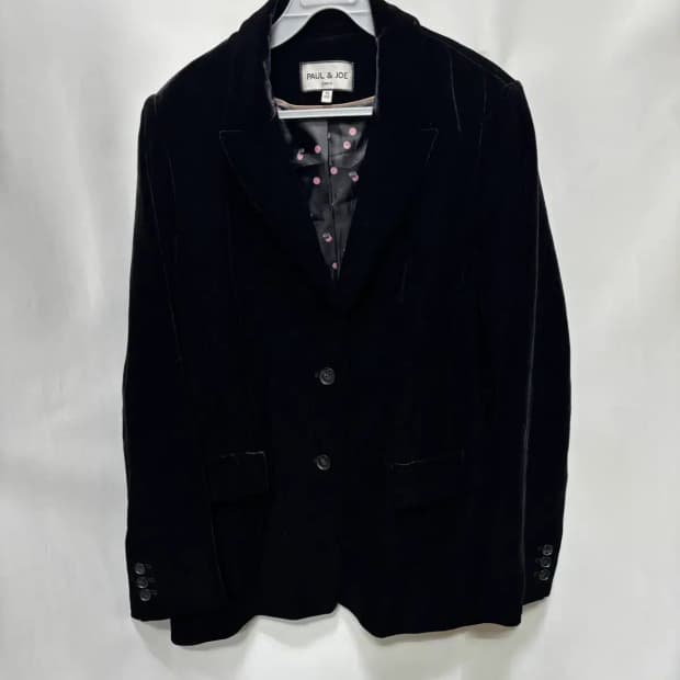 폴앤조 (PAUL & JOE)블랙 벨벳 블레이저 자켓 88