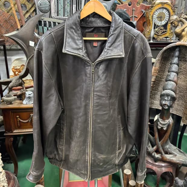 Danier (데니어) 천연 가죽 빈티지 자켓
