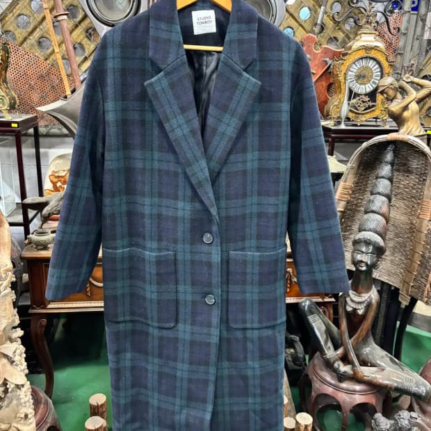 스튜디오 톰보이(STUDIO TOMBOY)체크 모 롱코트