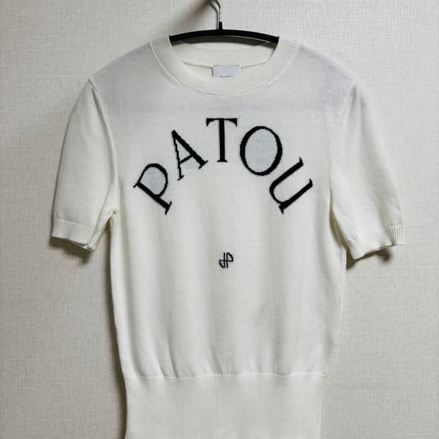 PATOU 파투 로고 반팔 니트
