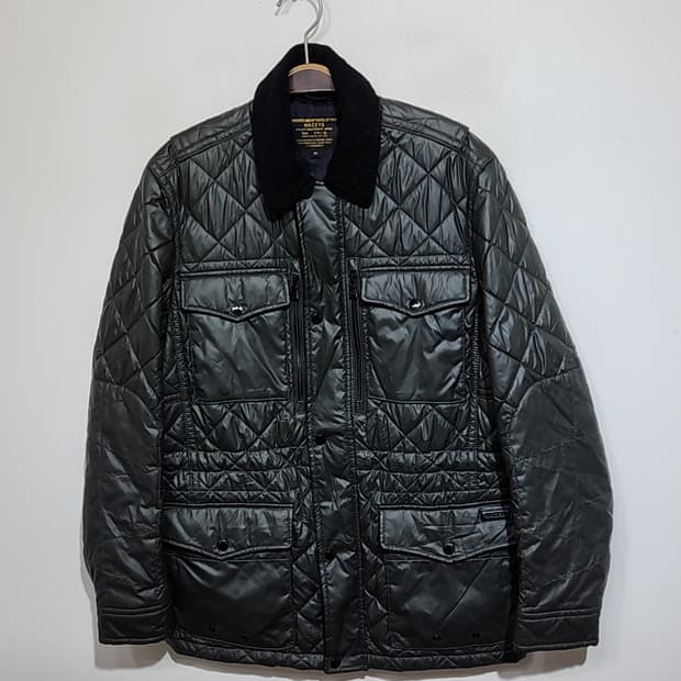 (95) 헤지스 퀼팅자켓 진카키 누빔점퍼 코듀로이 카라넥 