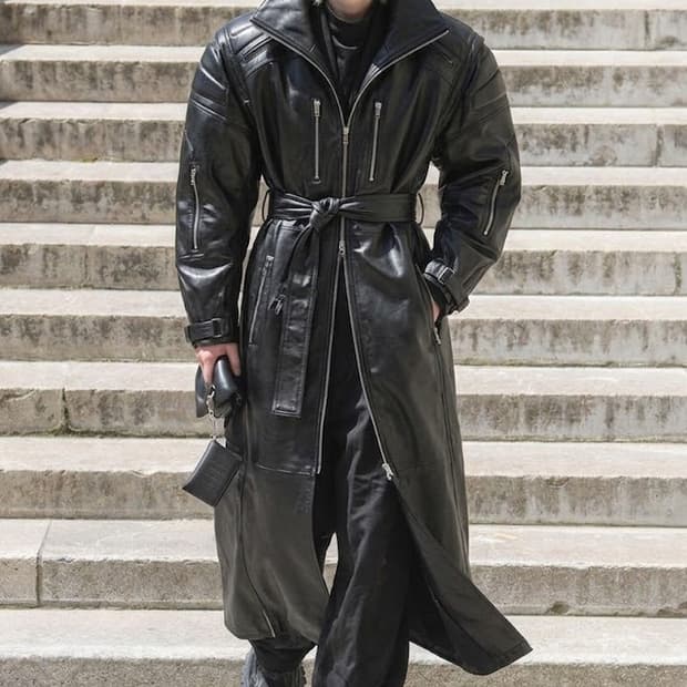 khy by Kylie Jenner Faux Leather Trench