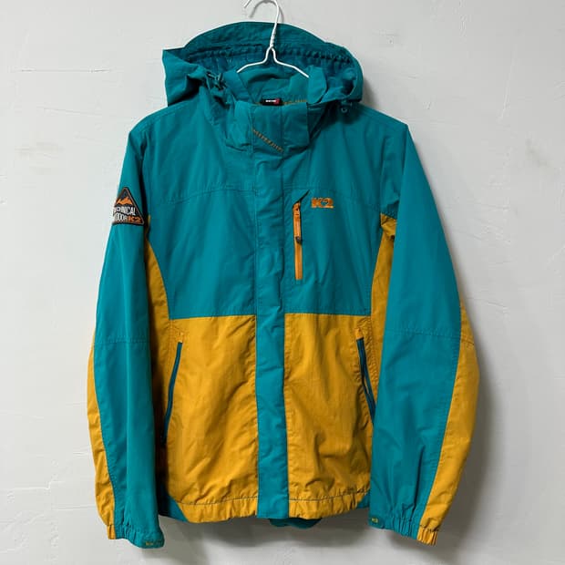 (95) K2 바람막이 자켓 그린/옐로우