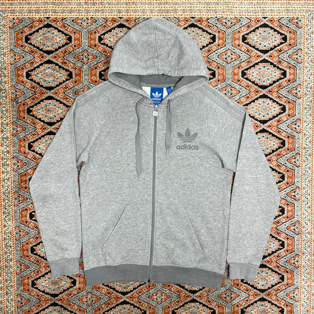 아디다스 오리지날 그레이 기모 후드집업 남성S