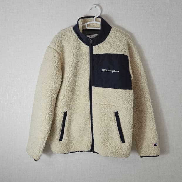 챔피온 일본판 쉐르파 양털 후리스 집업 자켓 M