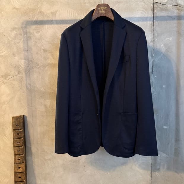 망고 플란넬 저지 패브릭 테일러드 자켓 100