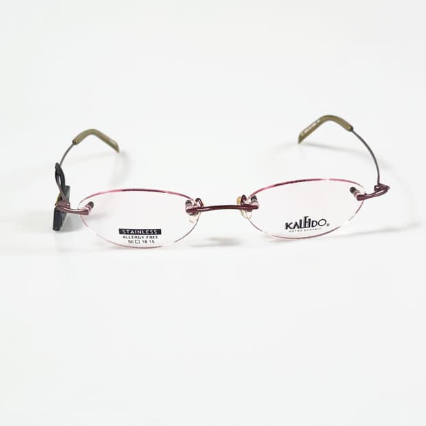 90s KALEIDO 무테 오벌 프레임 틴트 빈티지 안경