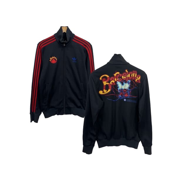 아디다스 바르셀로나 희귀 검빨 트랙 져지 
