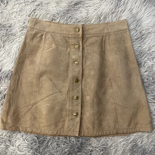 Stradivarius 리얼 스웨이드 미니스커트 S